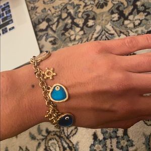 Gold bracelet with evil eye from Turkey!